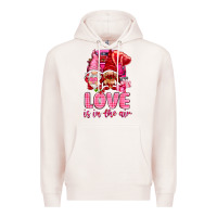 Pale Pink Love is in the air with gnomies Valentine's Day Premium Hoodie - HowdyJamesFarm