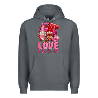 Rock Love is in the air with gnomies Valentine's Day Premium Hoodie - HowdyJamesFarm