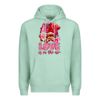 Seafoam Love is in the air with gnomies Valentine's Day Premium Hoodie - HowdyJamesFarm