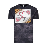 Cloud Black customized leopard floral nurse Vintage Tee - MaliasSmallBusiness