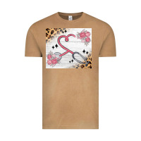 Vintage Camel customized leopard floral nurse Vintage Tee - MaliasSmallBusiness