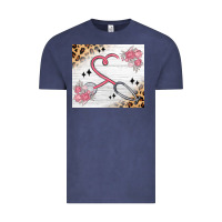 Vintage Denim customized leopard floral nurse Vintage Tee - MaliasSmallBusiness