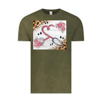 Vintage Olive customized leopard floral nurse Vintage Tee - MaliasSmallBusiness