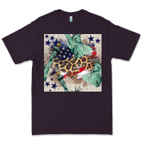 Plum statue of liberty leopard Premium Tee - BundleAndBundleShop