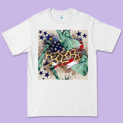 Statue Of Liberty Leopard Premium Tee Designed By Bundleandbundleshop