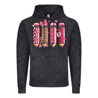 Vintage Black valentine' day teacher school pencils Vintage Hoodie - MaliasSmallBusiness