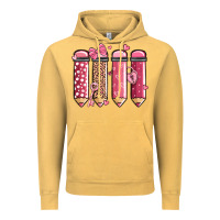 Vintage Mustard valentine' day teacher school pencils Vintage Hoodie - MaliasSmallBusiness