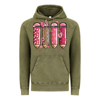 Vintage Olive valentine' day teacher school pencils Vintage Hoodie - MaliasSmallBusiness