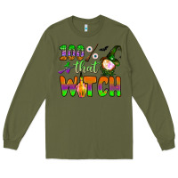 Army Green 100  that witch Long Sleeve Tee - BundleAndBundleShop