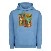 Pigment Pebble Blue Just Here For The Pie Urban Hoodie - FaDigitalArtStudio