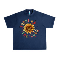 Navy focus on the good Urban Heavy Tee - MaliasSmallBusiness