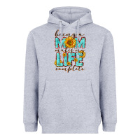 Heather Grey Being a Mom makes my life complete Mother's Day Heavyweight Hoodie - CowGirlArtShop