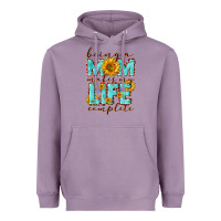 Lavender Being a Mom makes my life complete Mother's Day Heavyweight Hoodie - CowGirlArtShop