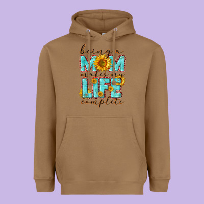 Being A Mom Makes My Life Complete Mother's Day Heavyweight Hoodie Designed By Cowgirlartshop