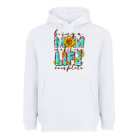 White Being a Mom makes my life complete Mother's Day Heavyweight Hoodie - CowGirlArtShop