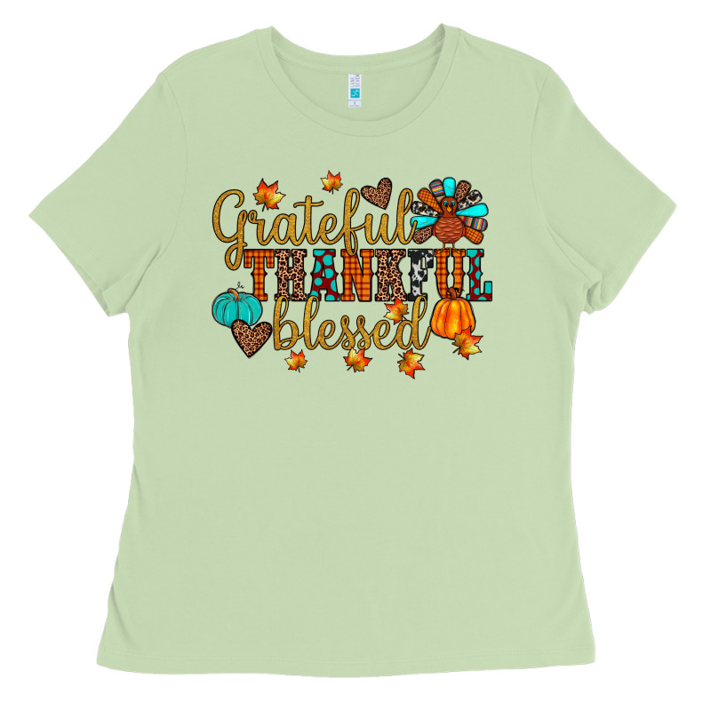 Grateful Thankful Blessed Ladies Tee by JahusDesignShop | Teevron