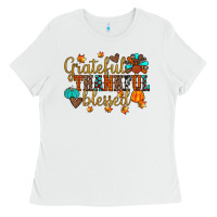 White grateful thankful blessed Ladies Tee - JahusDesignShop