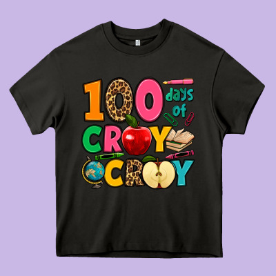 100 Days Of Cray Cray Heavy Core Tee Designed By Jasminsmagicworld