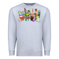 Heather Grey Easter coffee cups Easter Day Premium Sweatshirt - CowGirlArtShop