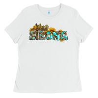White she is strong with cross Ladies Tee - AdoDesignShop