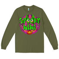 Army Green spooky mimi Long Sleeve Tee - BundleAndBundleShop