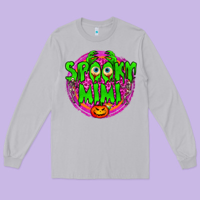 Spooky Mimi Long Sleeve Tee Designed By Bundleandbundleshop