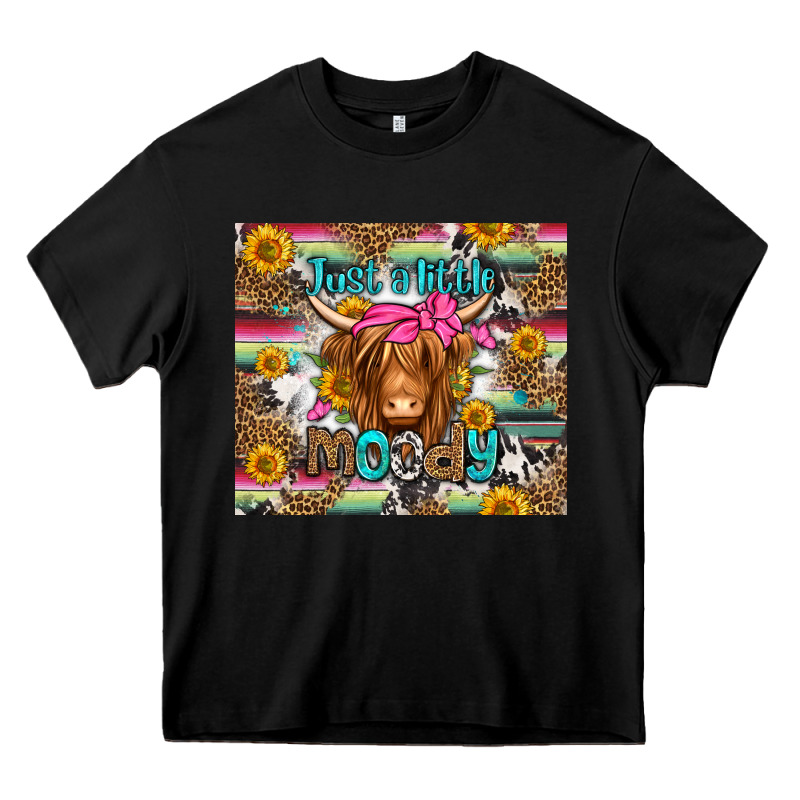 Just A Little Moody Long Haired Cow Heavy Core Tee by Jasminsmagicworld | Teevron