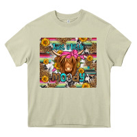 Mossy just a little moody long haired cow Heavy Core Tee - Jasminsmagicworld