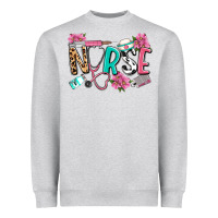 Heather Grey nurse Heavyweight Sweatshirt - LillyAllenDesigns