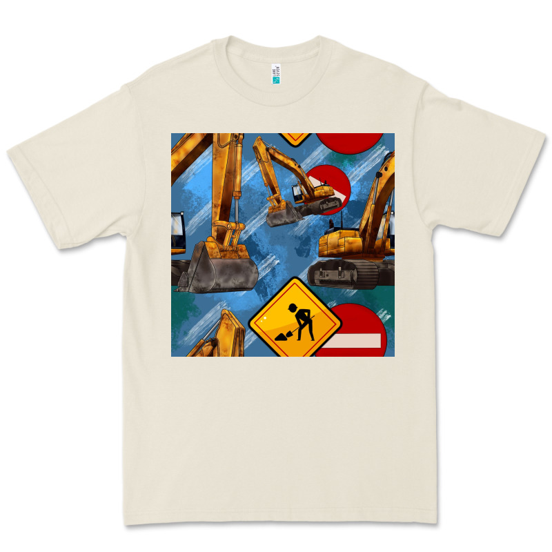 Excavator Seamless Pattern Premium Tee by BundleAndBundleShop | Teevron