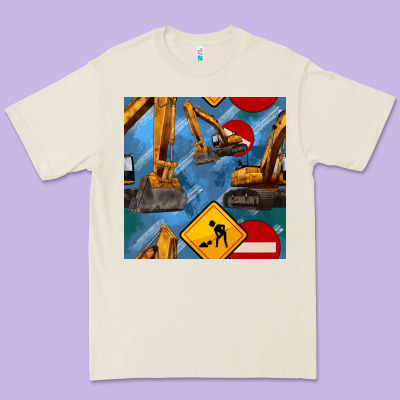 Excavator Seamless Pattern Premium Tee Designed By Bundleandbundleshop