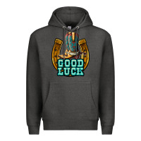 Charcoal Heather good luck Premium Hoodie - JahusDesignShop