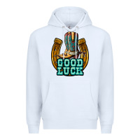 White good luck Premium Hoodie - JahusDesignShop
