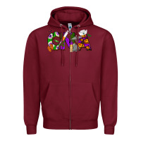 Burgundy Halloween CNA Certified Nursing Assistant Zipper Hoodie - NancyCooperArtShop