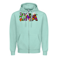 Seafoam Halloween CNA Certified Nursing Assistant Zipper Hoodie - NancyCooperArtShop