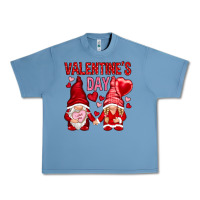 Pebble Blue valentines day with gnomies Urban Heavy Tee - NancyCooperArtShop