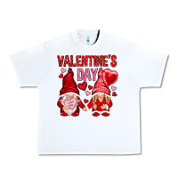 White valentines day with gnomies Urban Heavy Tee - NancyCooperArtShop