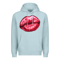 Blue Mist Lip mark Valentine's Day Premium Hoodie - HowdyJamesFarm