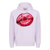 Lilac Lip mark Valentine's Day Premium Hoodie - HowdyJamesFarm