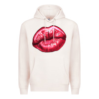 Pale Pink Lip mark Valentine's Day Premium Hoodie - HowdyJamesFarm