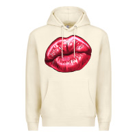 Sandshell Lip mark Valentine's Day Premium Hoodie - HowdyJamesFarm