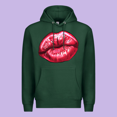 Lip Mark Valentine's Day Premium Hoodie Designed By Howdyjamesfarm