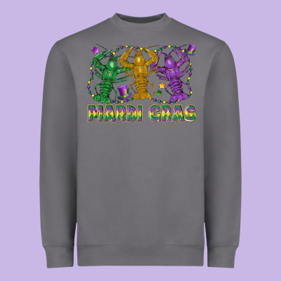 Mardi Gras Crawfish Heavyweight Sweatshirt Designed By Lillyallendesigns