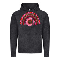 Vintage Black valentine's day sunflower rainbow Vintage Hoodie - RanaPortraitStore