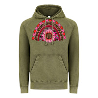 Vintage Olive valentine's day sunflower rainbow Vintage Hoodie - RanaPortraitStore