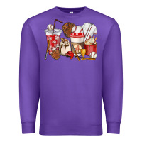 Purple Baseball coffee cups Premium Sweatshirt - HowdyJamesFarm