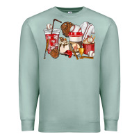 Seafoam Baseball coffee cups Premium Sweatshirt - HowdyJamesFarm