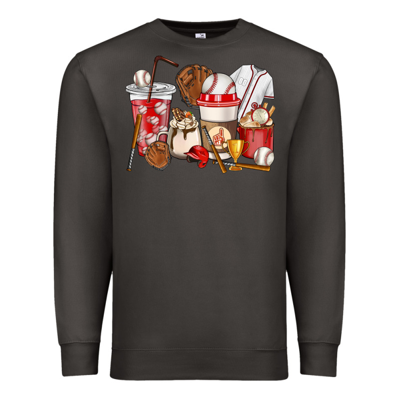 Baseball Coffee Cups Premium Sweatshirt by HowdyJamesFarm | Teevron
