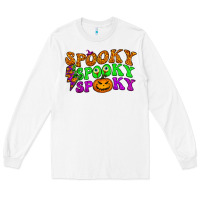 White spooky with lightning bolt Long Sleeve Tee - BundleAndBundleShop