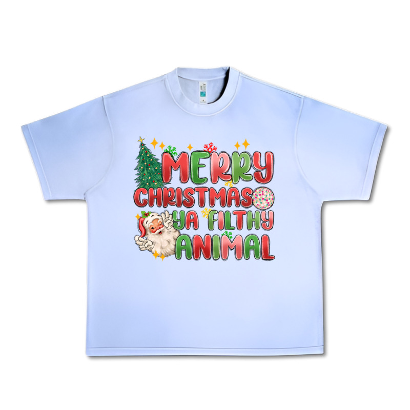 Merry Christmas Ya Filthy Animal Urban Heavy Tee by MaliasSmallBusiness | Teevron